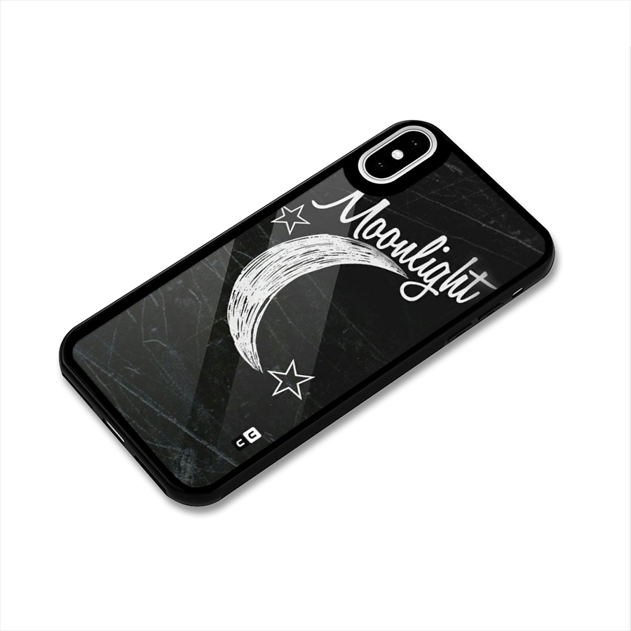 Moon Light Glass Back Case for iPhone XS