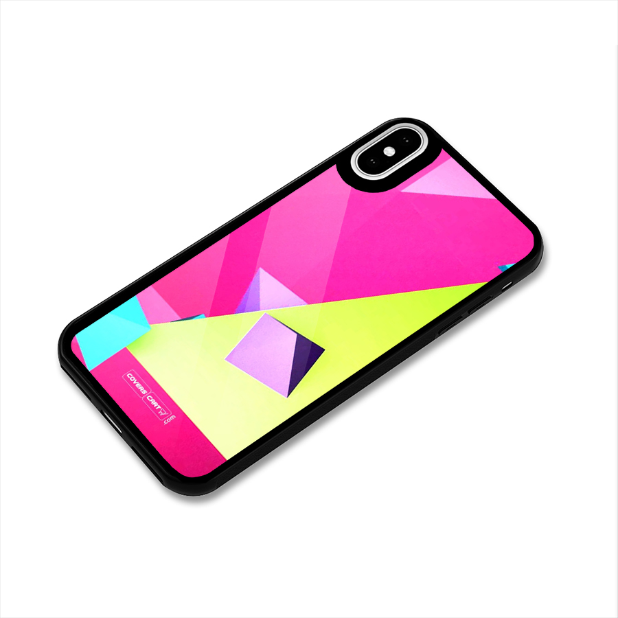 Motion Triangles Glass Back Case for iPhone XS