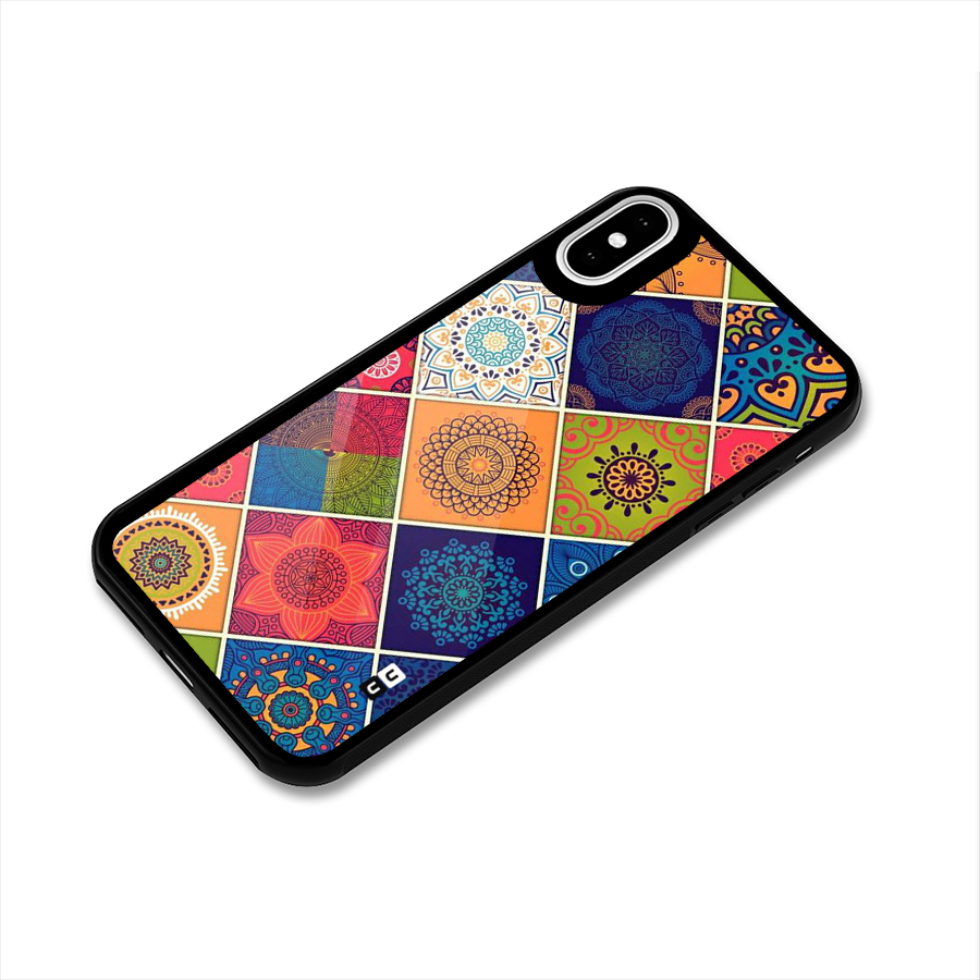 Multi Designs Glass Back Case for iPhone XS
