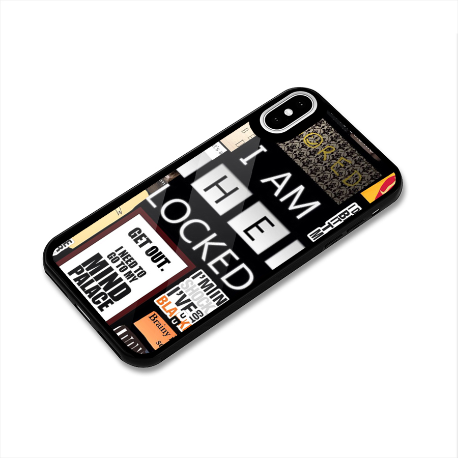 Mystery Pattern Glass Back Case for iPhone XS