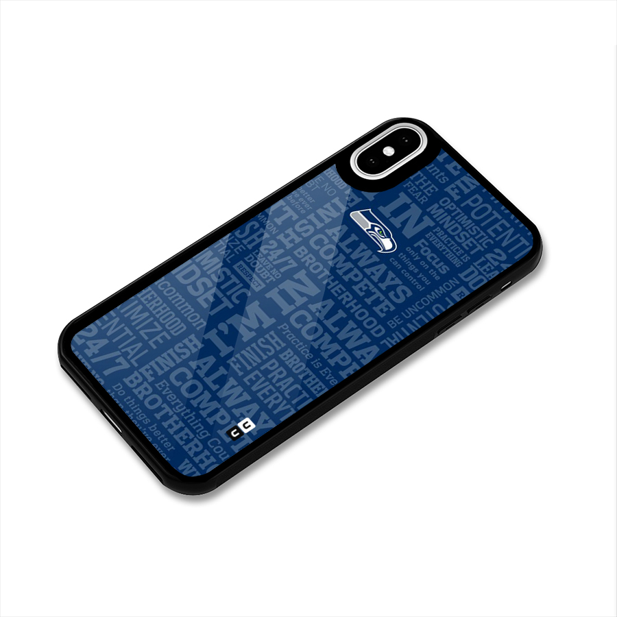 Optimistic Blue Glass Back Case for iPhone XS