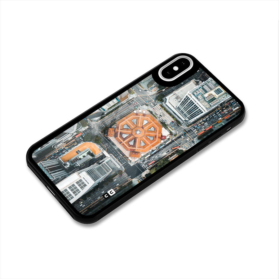 Orange Dome Glass Back Case for iPhone XS
