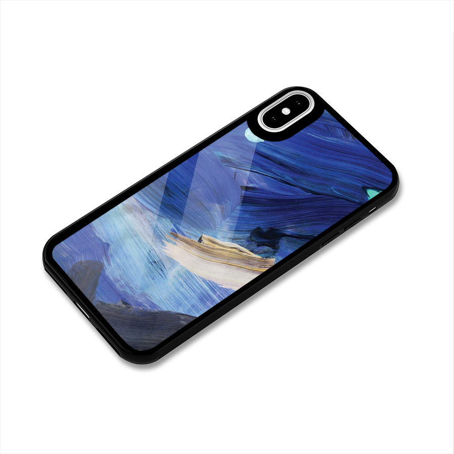 Paint Brush Strokes Glass Back Case for iPhone XS