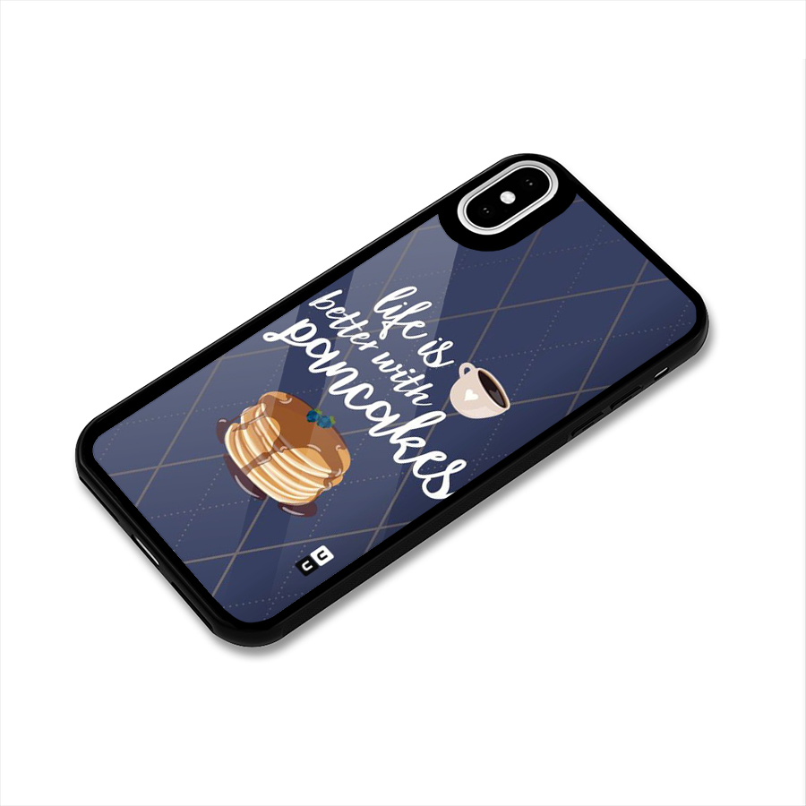 Pancake Life Glass Back Case for iPhone XS