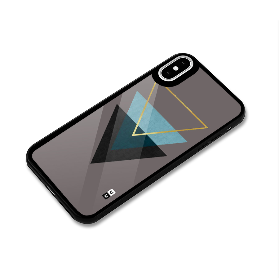Pastel Triangle Glass Back Case for iPhone XS