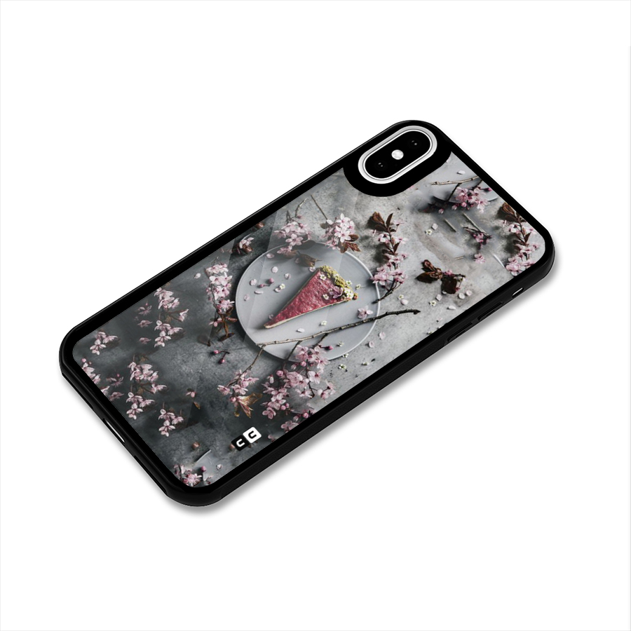 Pastry Florals Glass Back Case for iPhone XS