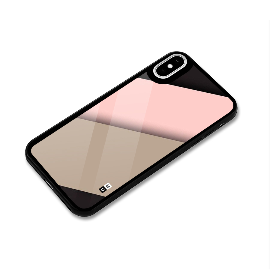 Pink Diagonal Glass Back Case for iPhone XS