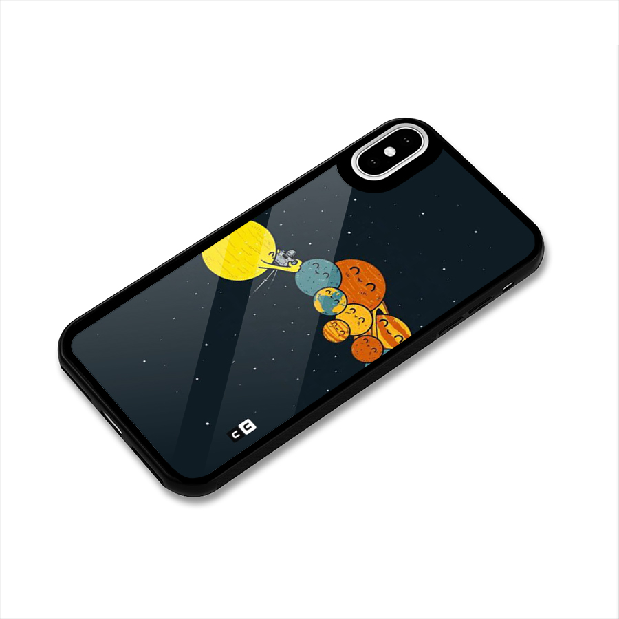 Planet Family Glass Back Case for iPhone XS