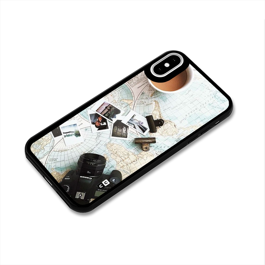 Post Stamps Travel Glass Back Case for iPhone XS