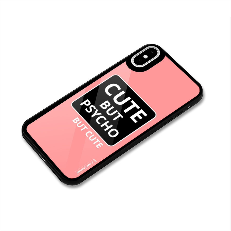 Psycho But Cute Glass Back Case for iPhone XS