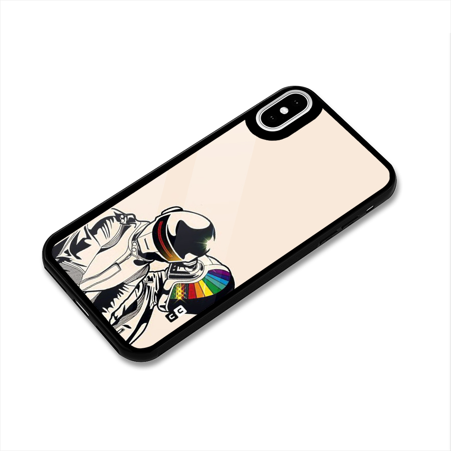 Rainbow Radio Glass Back Case for iPhone XS