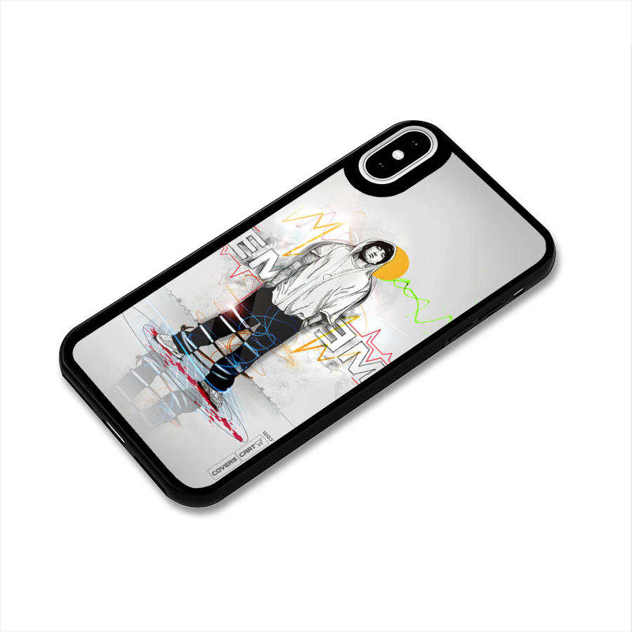Rap King Eminem Glass Back Case for iPhone XS