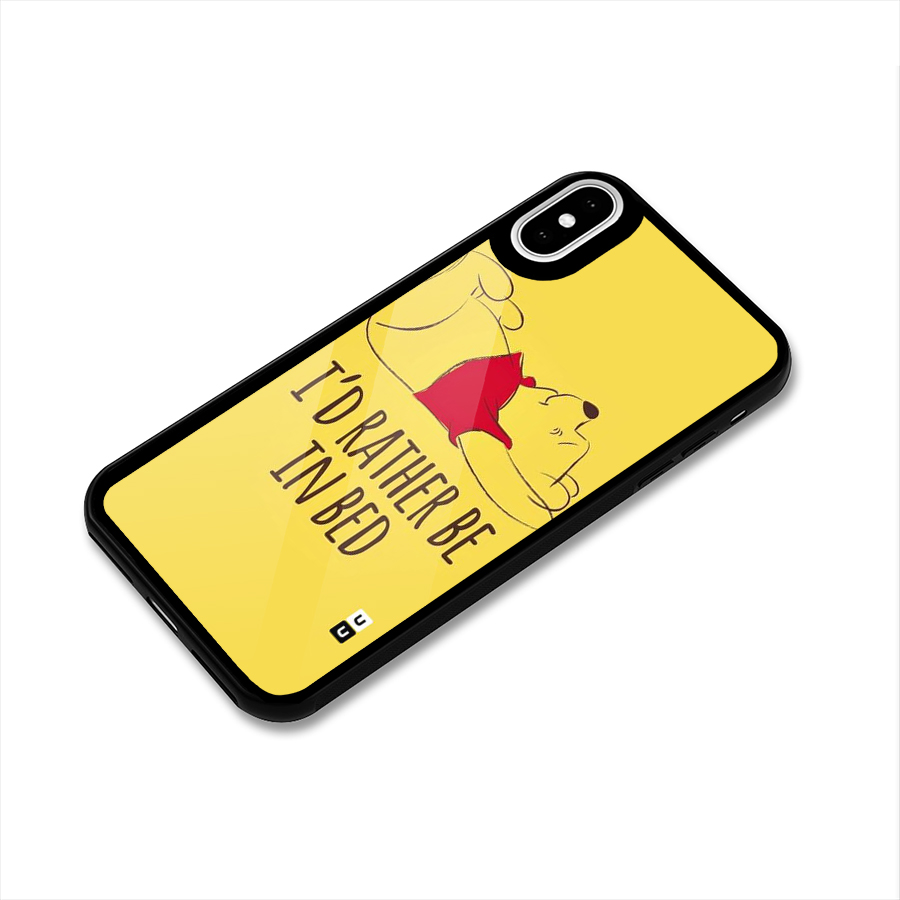 Rather Be In Bed Glass Back Case for iPhone XS