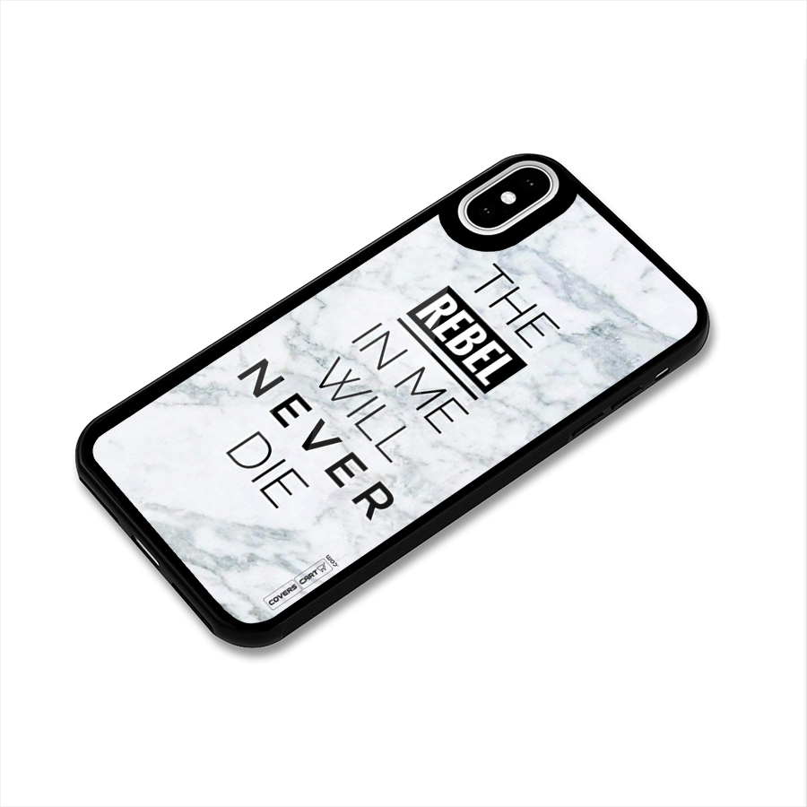 Rebel Will Not Die Glass Back Case for iPhone XS