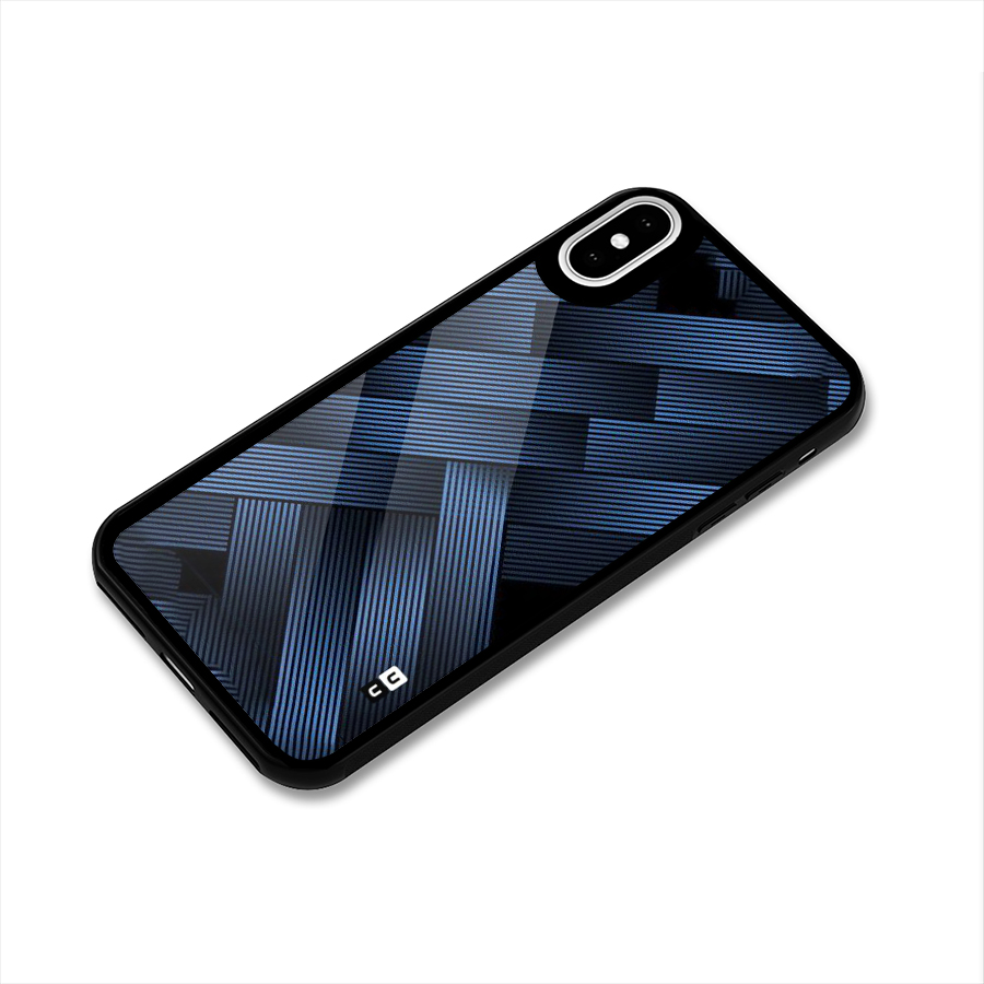 Ribbon Stripes Glass Back Case for iPhone XS