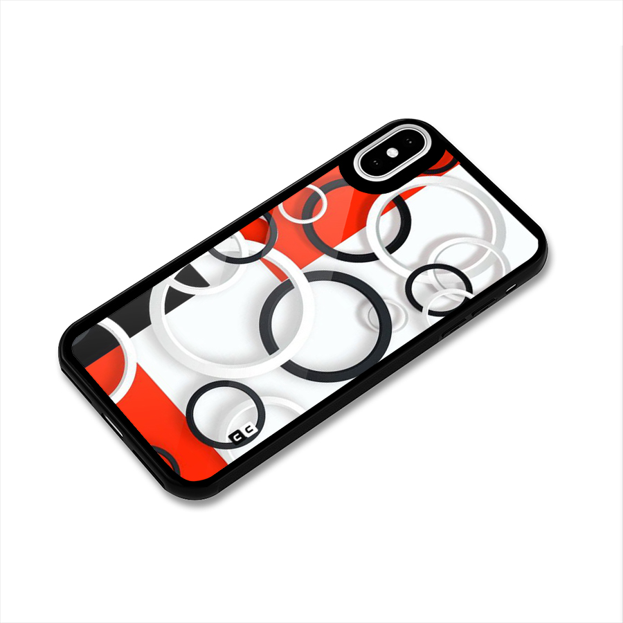 Rings Abstract Glass Back Case for iPhone XS