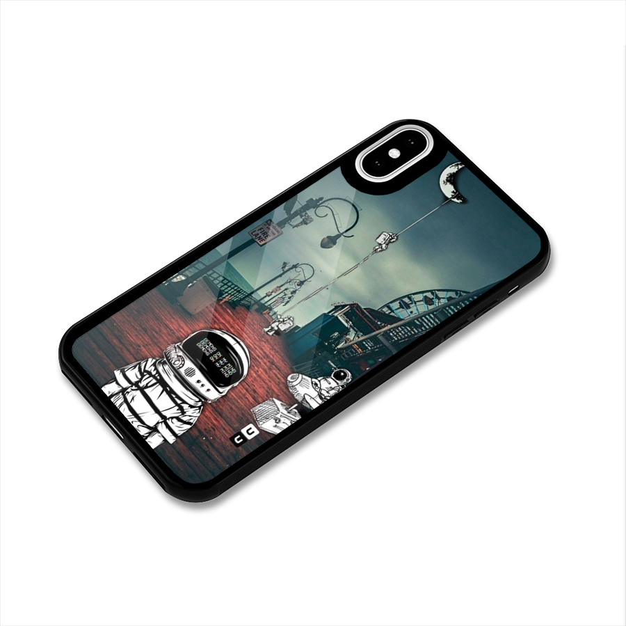 Robotic Design Glass Back Case for iPhone XS
