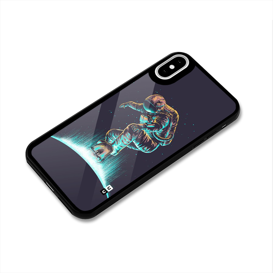 Rolling Spaceman Glass Back Case for iPhone XS