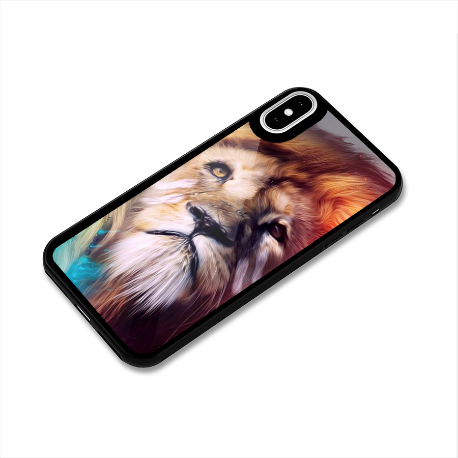 Royal Lion Glass Back Case for iPhone XS