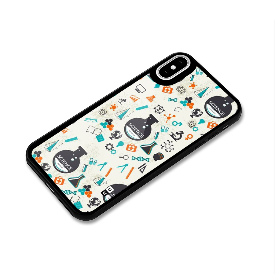 Science Side Glass Back Case for iPhone XS