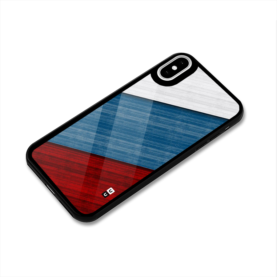 Slant Beautiful Stripe Glass Back Case for iPhone XS