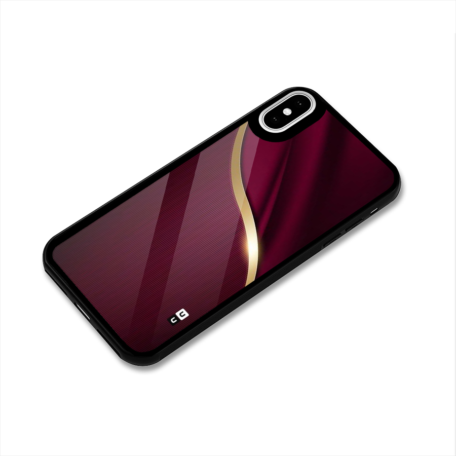 Smooth Maroon Glass Back Case for iPhone XS