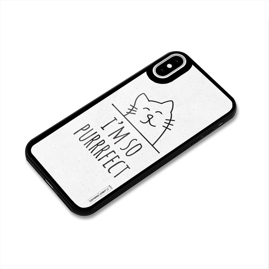 So Purrfect Glass Back Case for iPhone XS