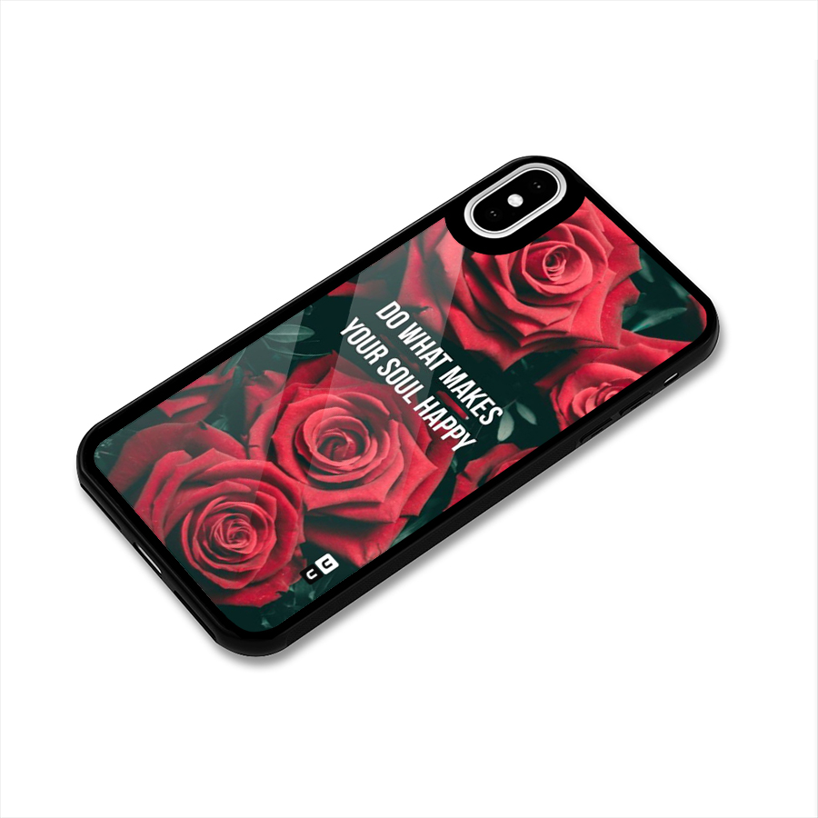 Soul Happy Glass Back Case for iPhone XS