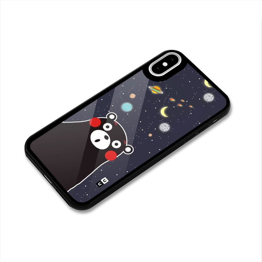Space Bear Glass Back Case for iPhone XS