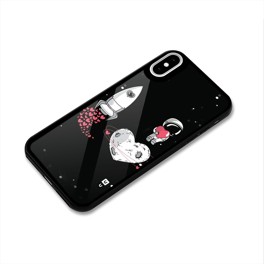 Spaceman Love Glass Back Case for iPhone XS