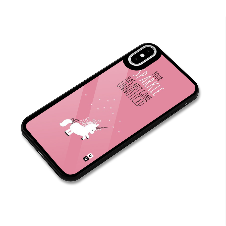 Sparkle Not Unnoticed Glass Back Case for iPhone XS