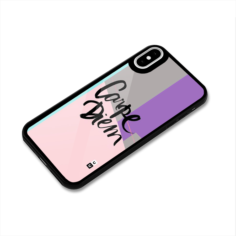 Stripes Black Diem Glass Back Case for iPhone XS