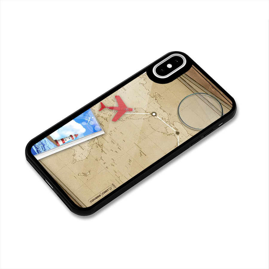 Summer Travel Glass Back Case for iPhone XS