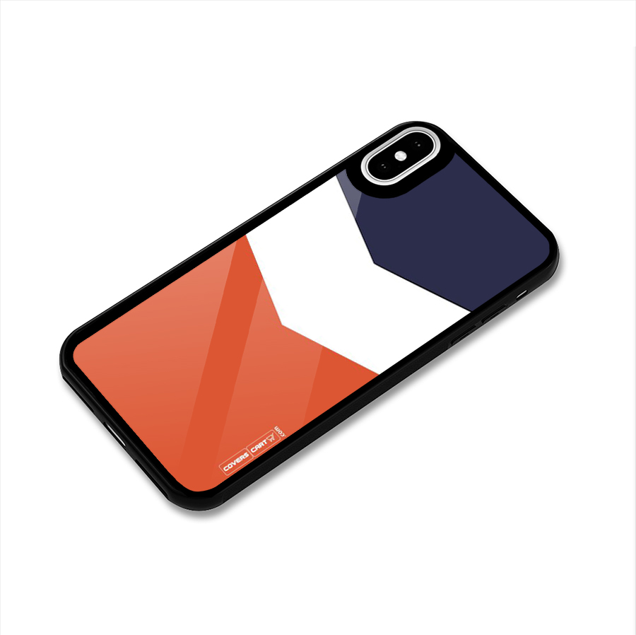 Three Colour Pattern Glass Back Case for iPhone XS