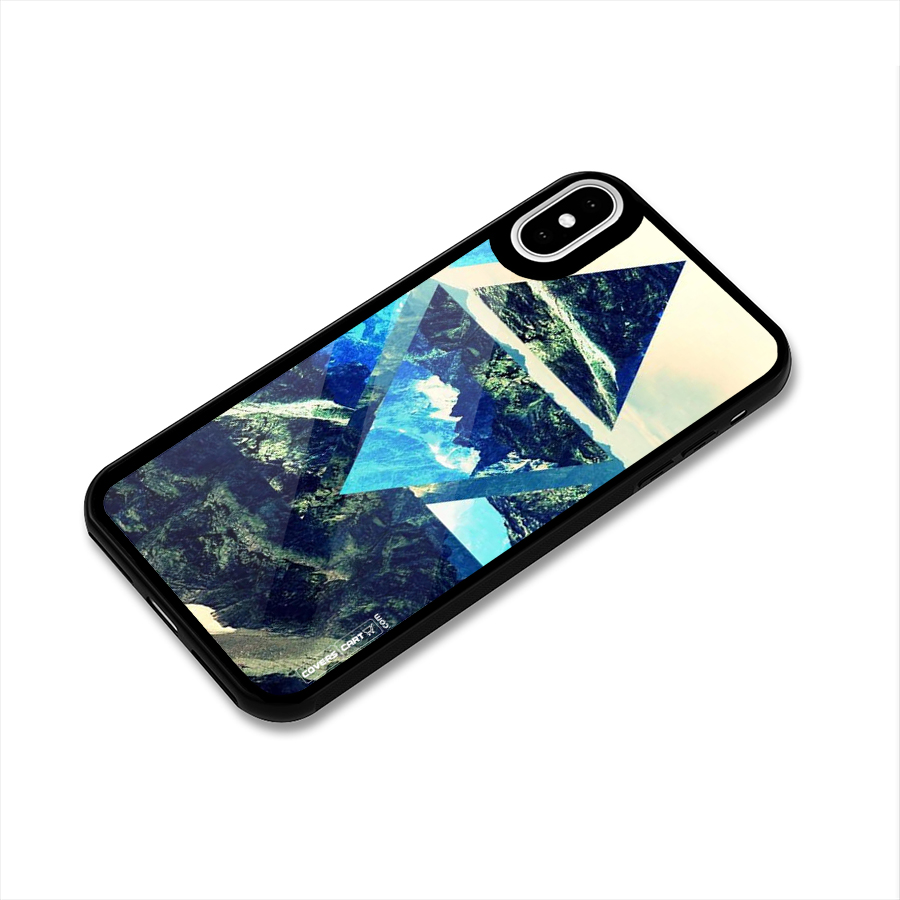 Triangular View Glass Back Case for iPhone XS
