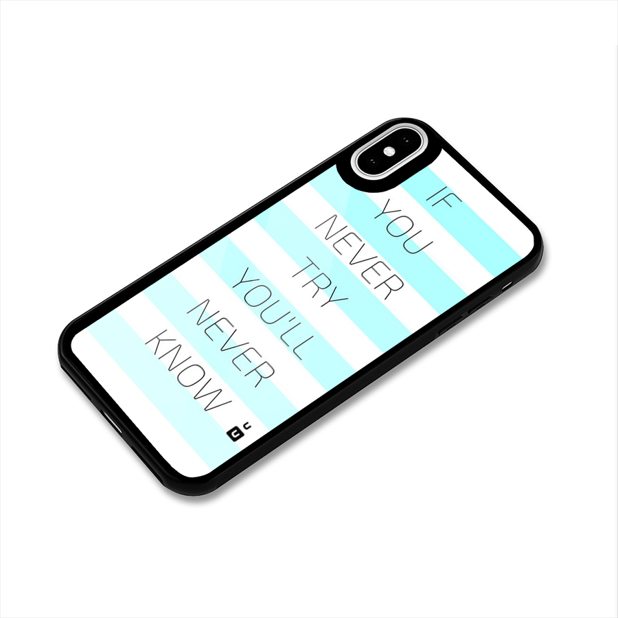 Try Know Glass Back Case for iPhone XS