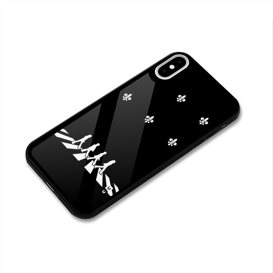 Walking Four Glass Back Case for iPhone XS
