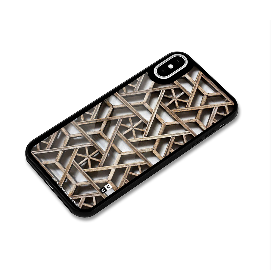 Wheel Design Glass Back Case for iPhone XS