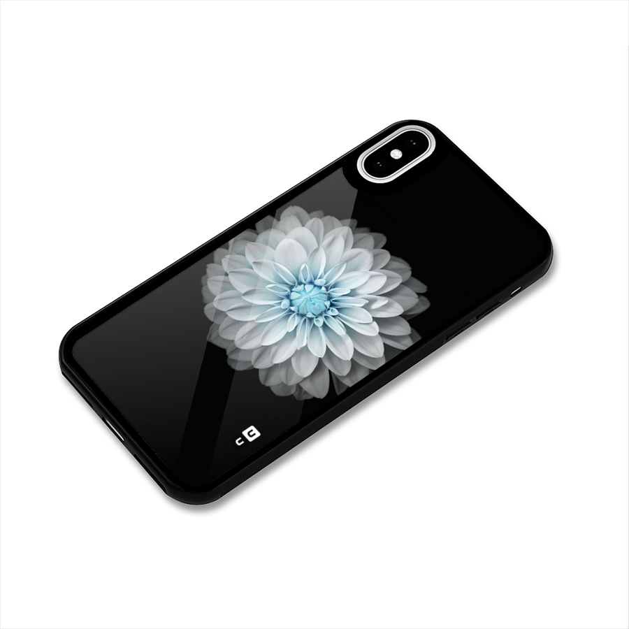 White Bloom Glass Back Case for iPhone XS