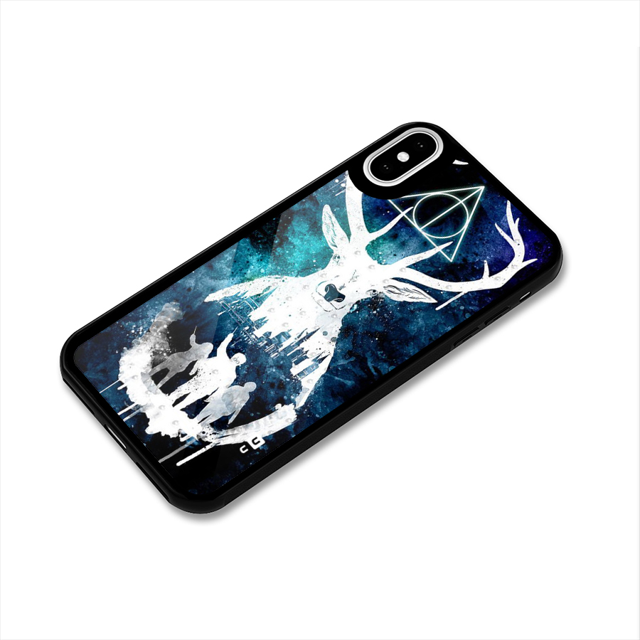 White Deer Glass Back Case for iPhone XS