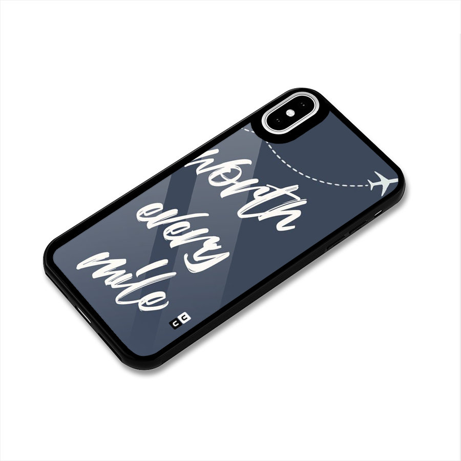 Worth Every Mile Glass Back Case for iPhone XS