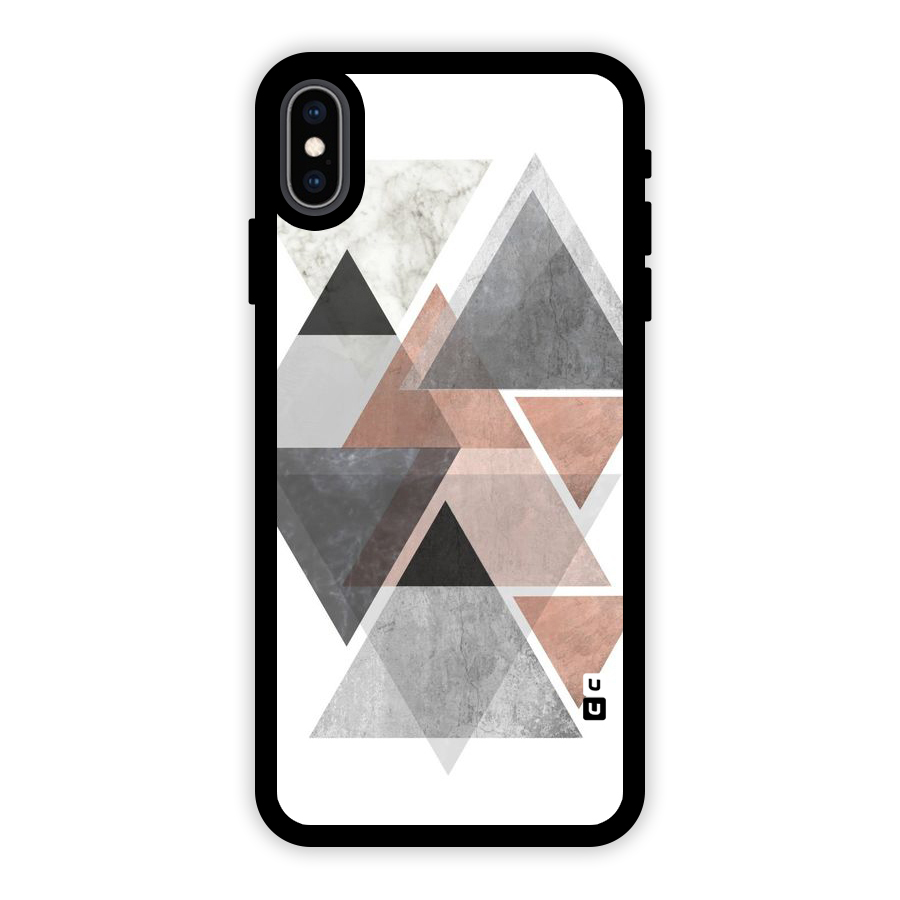 Abstract Diamond Pink Design Glass Back Case for iPhone XS Max