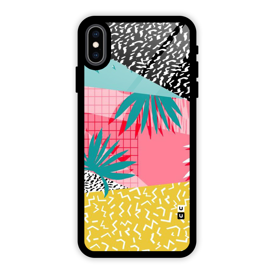 Abstract Grass Hues Glass Back Case for iPhone XS Max