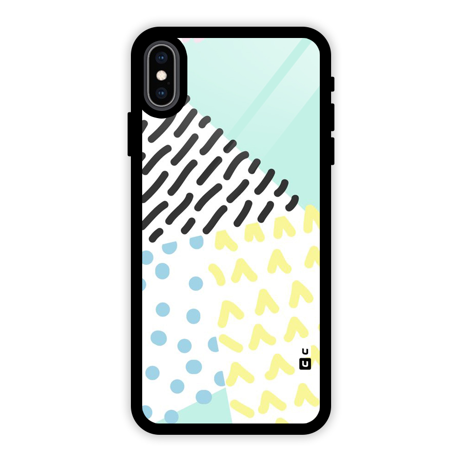Abstract Pastel Glass Back Case for iPhone XS Max