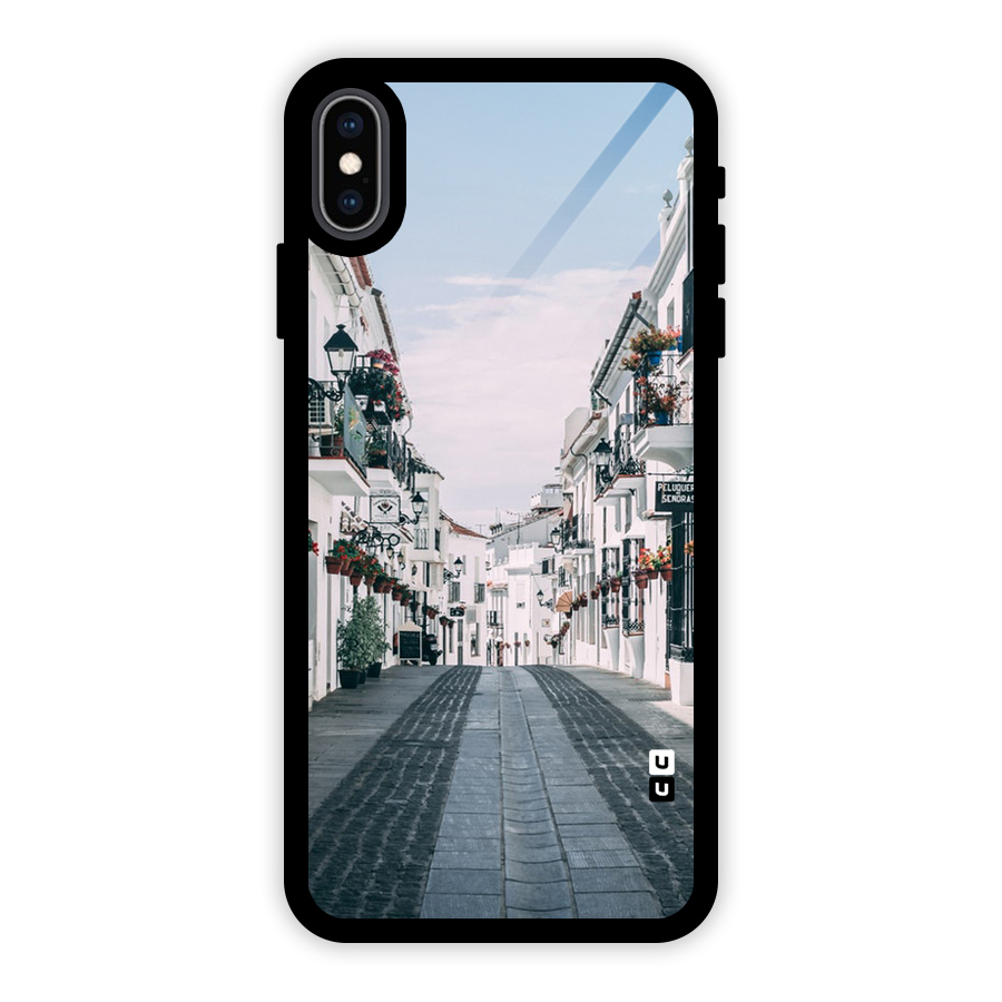 Aesthetic Street Glass Back Case for iPhone XS Max
