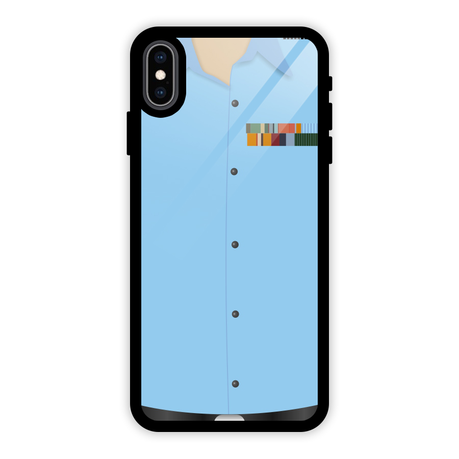 Air Force Uniform Glass Back Case for iPhone XS Max