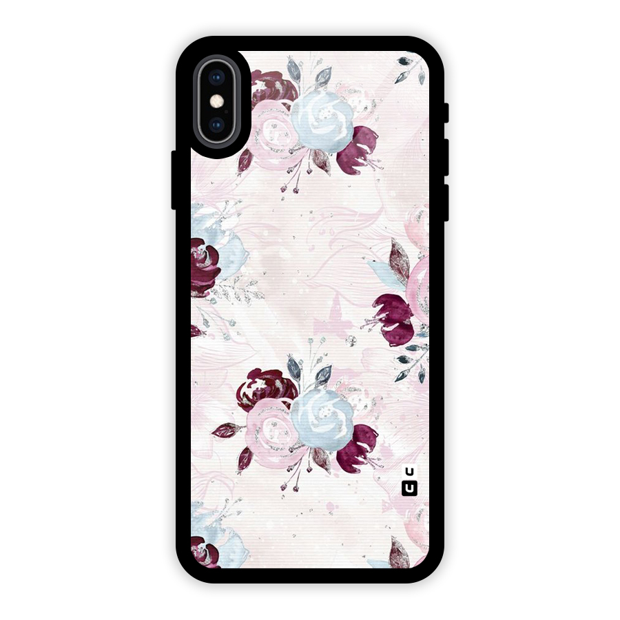 Artsy Florasy Glass Back Case for iPhone XS Max