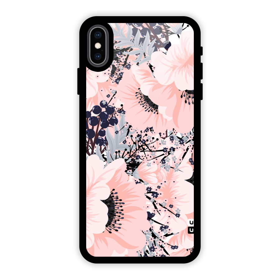 Beautiful Flowers Glass Back Case for iPhone XS Max