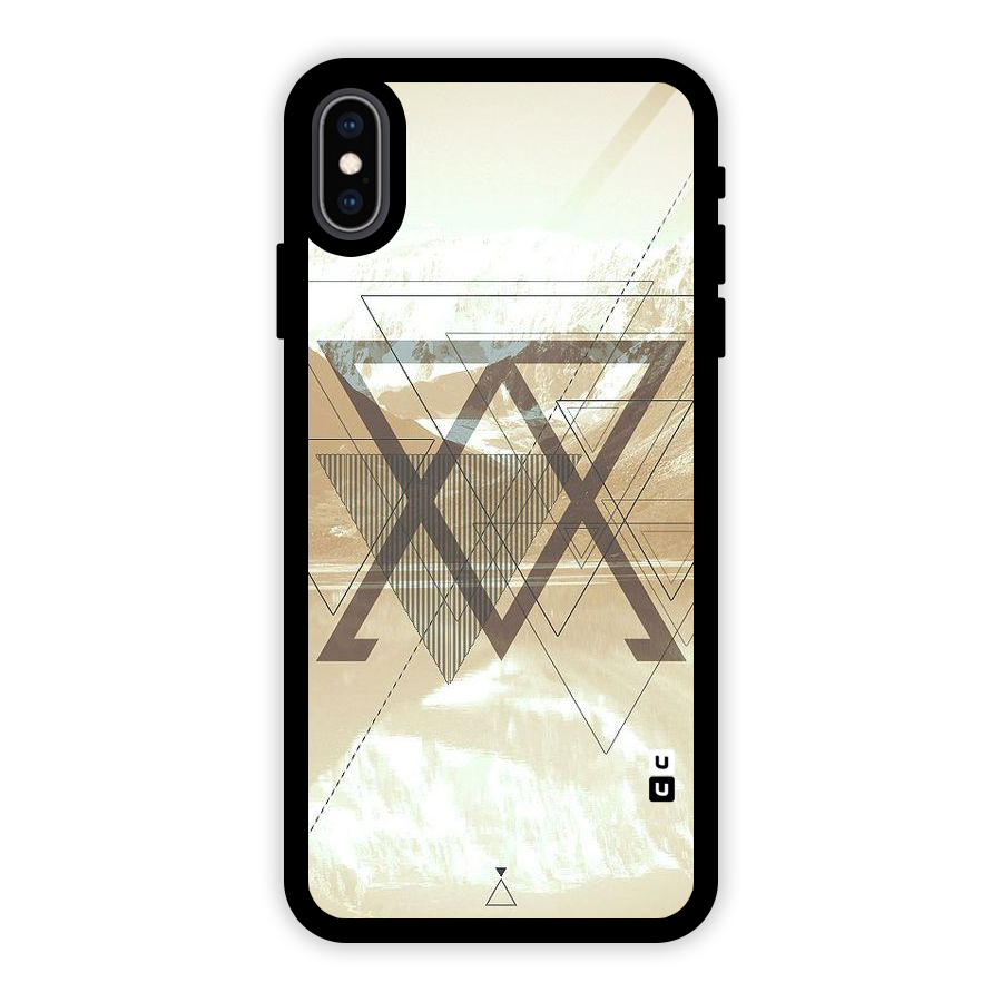 Beige View Glass Back Case for iPhone XS Max