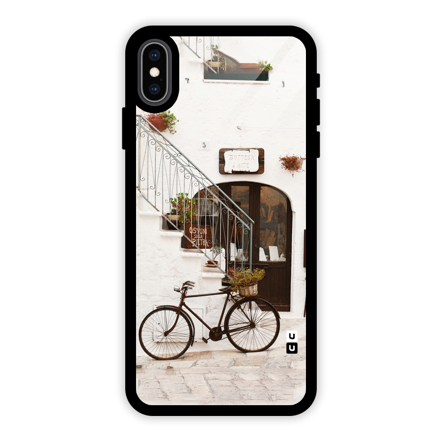 Bicycle Wall Glass Back Case for iPhone XS Max